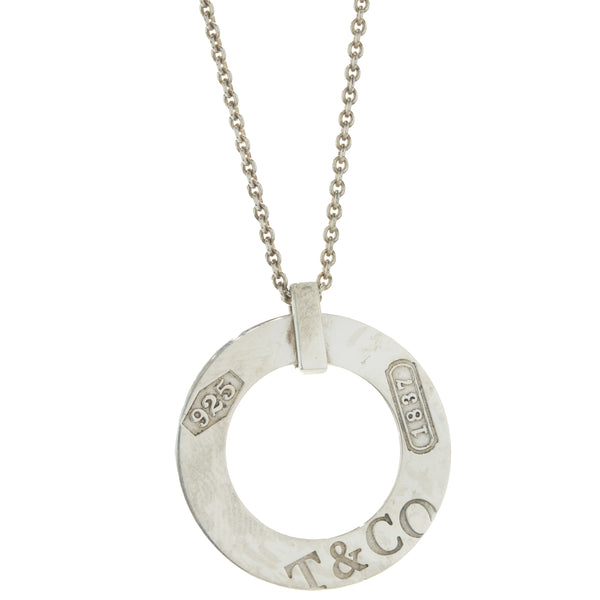 Tiffany & Co. Sterling Silver 1837 Circle Necklace