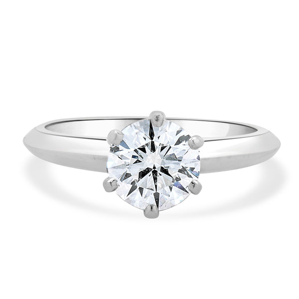 Tiffany & Co. Platinum Diamond Solitaire Ring