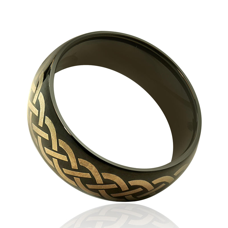 Black Tungsten 8MM Celtic Knot Ring