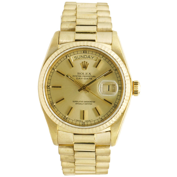 Rolex 18k Yellow Gold Day-Date President 36mm