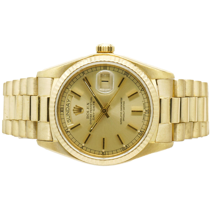 Rolex 18k Yellow Gold Day-Date President 36mm