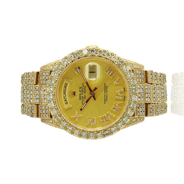 Rolex 18 Karat Yellow Gold Day-Date President Custom Diamond 36mm