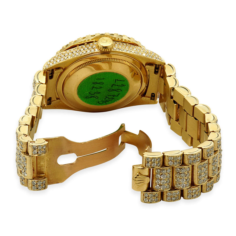 Rolex 18 Karat Yellow Gold Day-Date President Custom Diamond 36mm