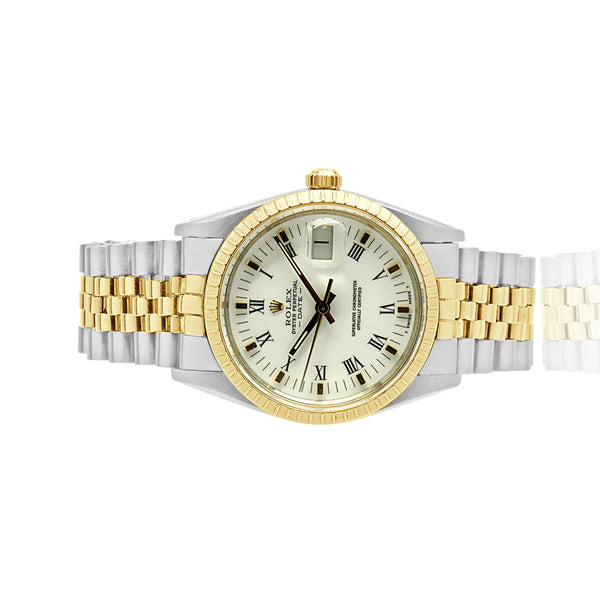 Rolex Two Tone Yellow Gold Datejust Roman Dial 34mm