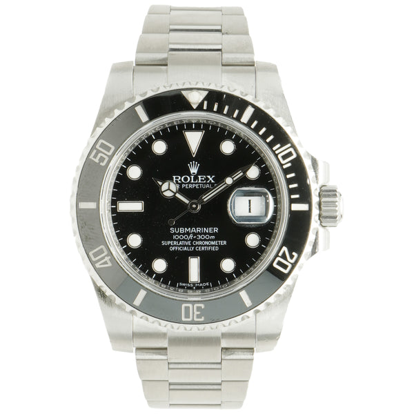 Rolex Stainless Steel Ceramic Submariner Black / Black