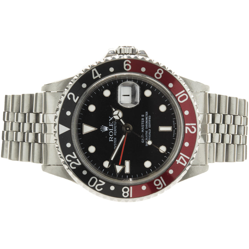 Rolex Stainless Steel GMT Master II Black/Red “Coke”