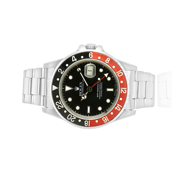 Rolex Stainless Steel GMT Master II Black/Red “Coke”