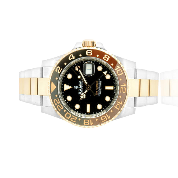 Rolex Stainless Steel & 18 Karat Rose Gold GMT Master II “Rootbeer” 40mm