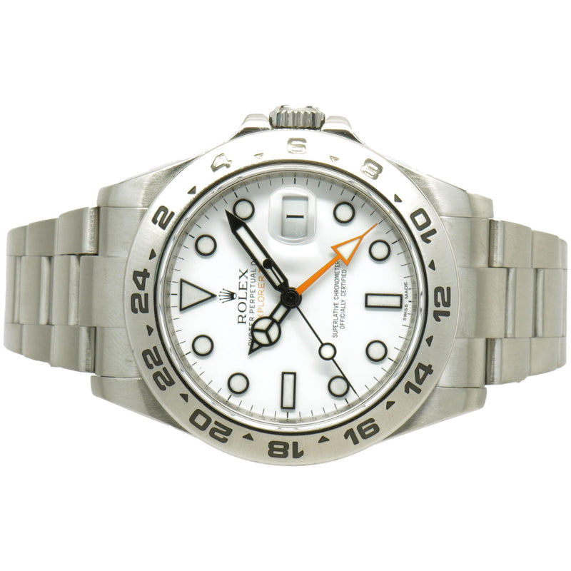 Rolex Stainless Steel Explorer II White Dial 42mm