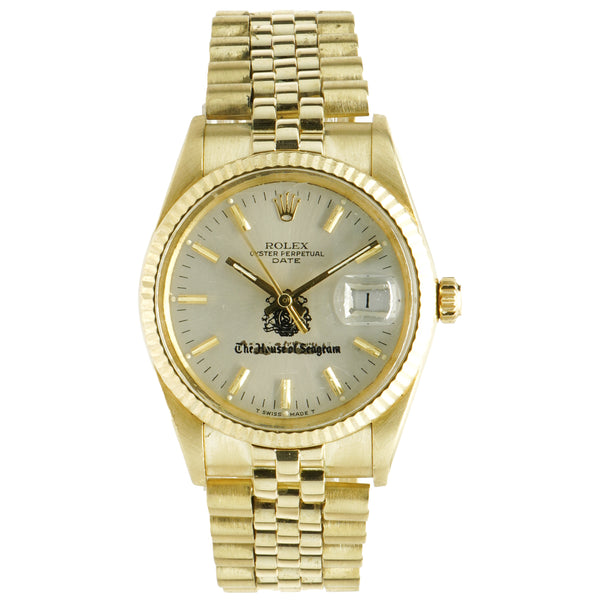 Rolex 14 Karat Yellow Gold Date 34MM