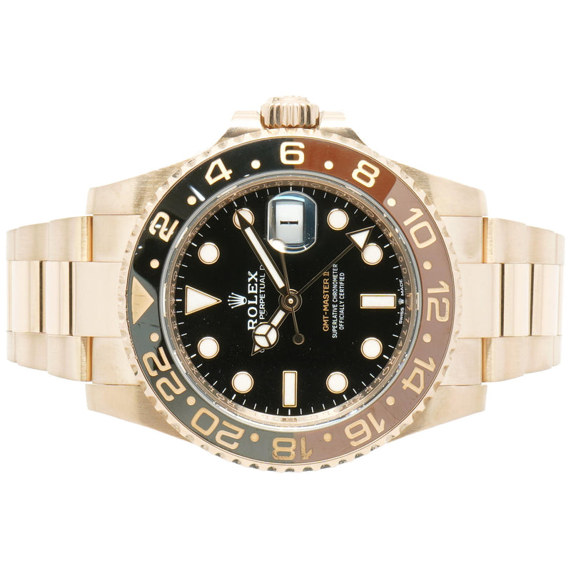 Rolex GMT-Master II 18 Karat Rose Gold Black/Brown “Rootbeer”