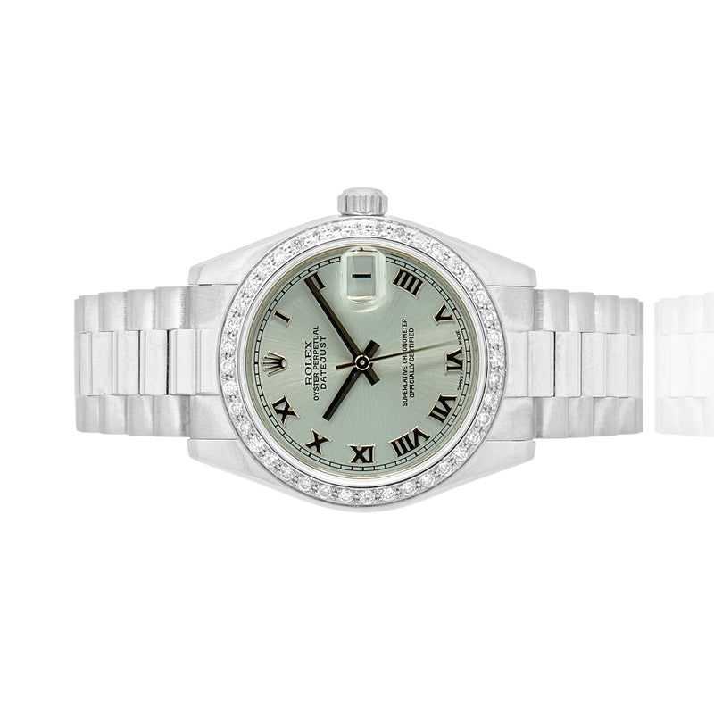 Rolex Platinum Datejust Midsize President