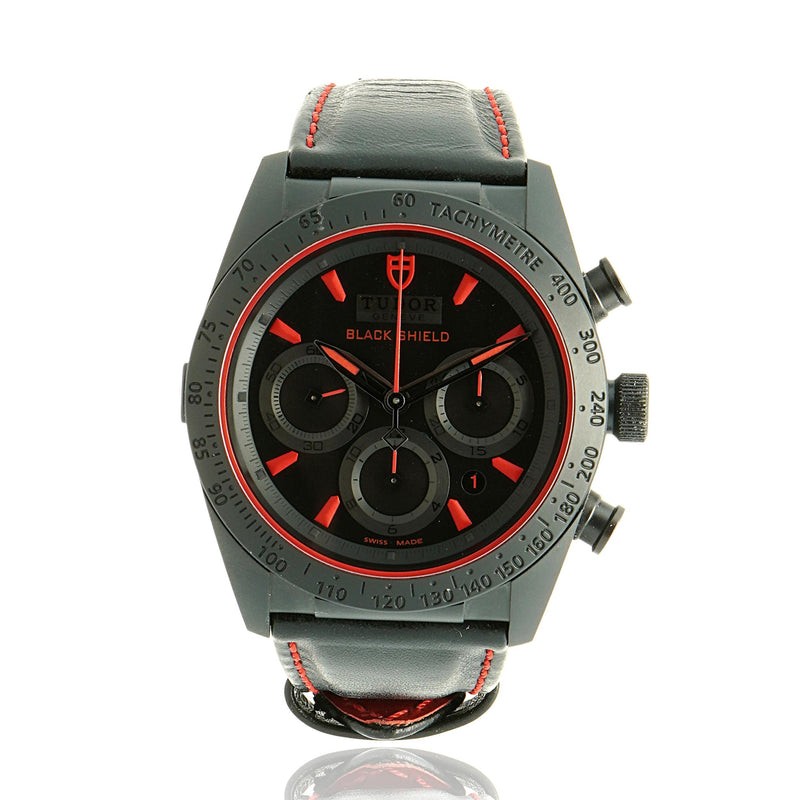 Tudor Black Ceramic Fast rider Black Shield Chronograph