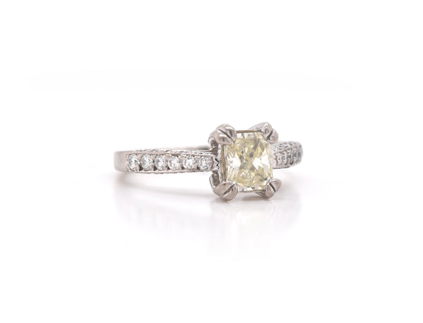 18k White Gold 0.75ct Radiant Diamond Engagement Ring