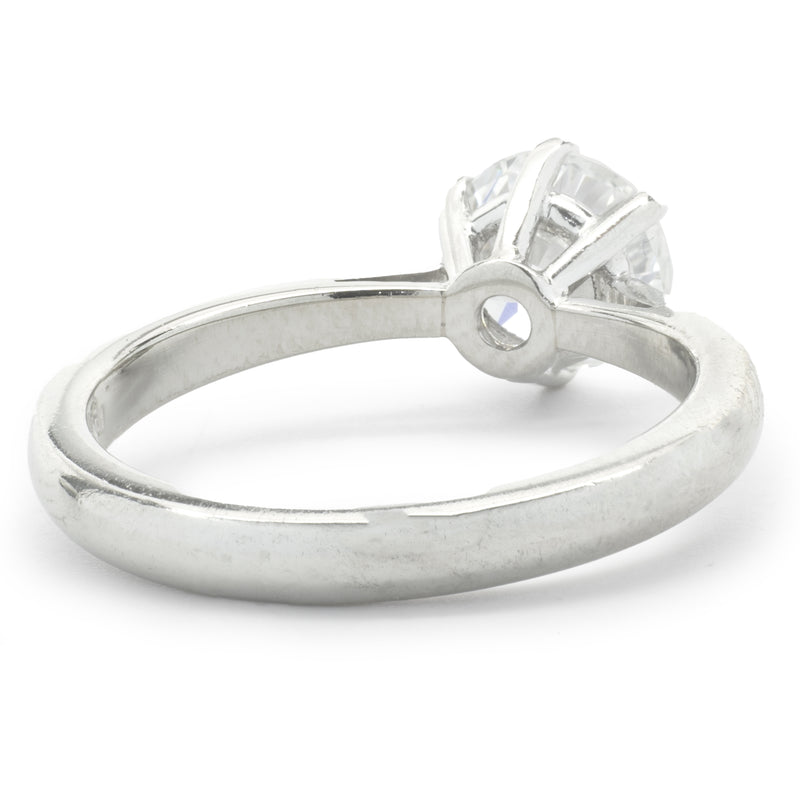 Platinum Round Brilliant Cut Diamond Engagement Ring