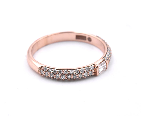 14k Rose Gold Diamond Wedding Band