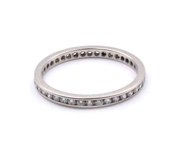 14k White Gold Diamond Eternity Band