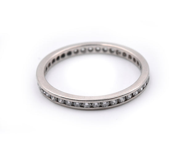 14k White Gold Diamond Eternity Band