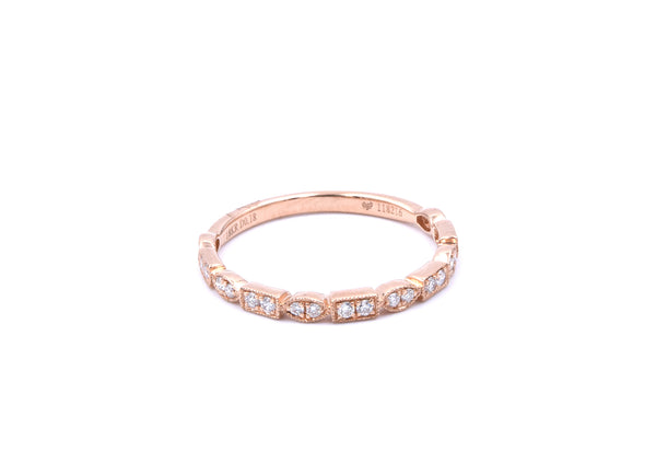 18k Rose Gold Diamond Wedding Band