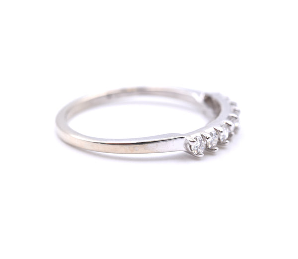 14k White Gold Diamond Wedding Band