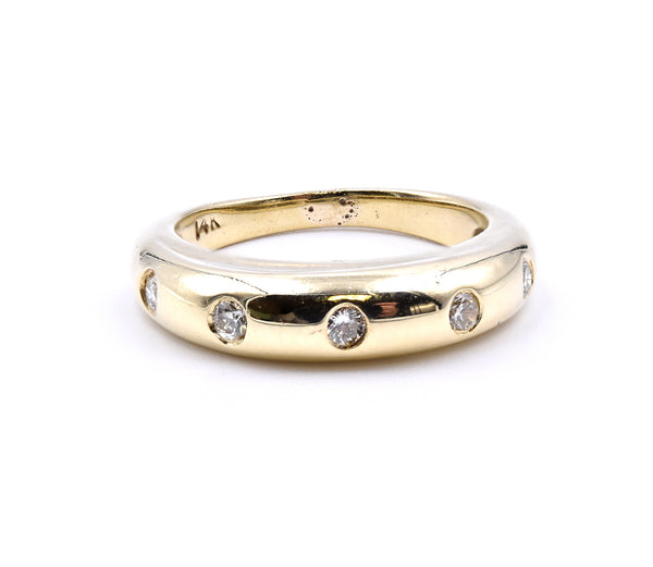 14 Karat Yellow Gold Diamond Band