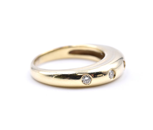 14 Karat Yellow Gold Diamond Band