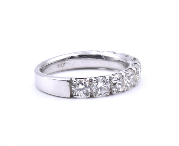 14 Karat White Gold Diamond Band