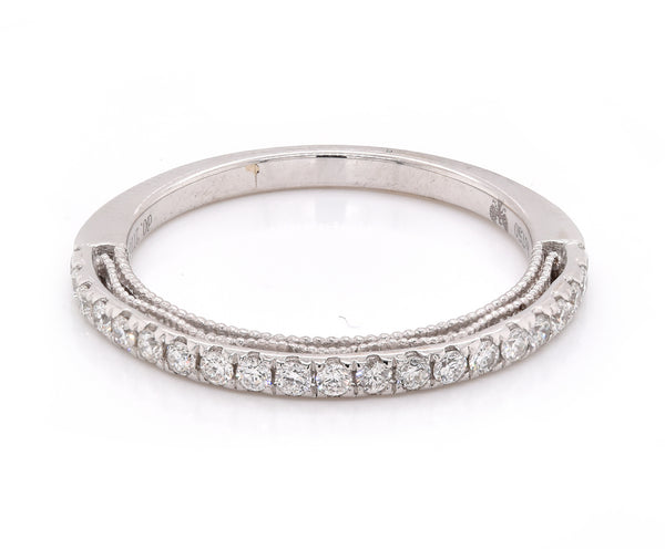 18 Karat White Gold Diamond Band