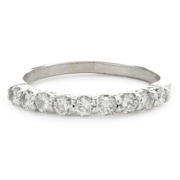 14 Karat White Gold Diamond Band