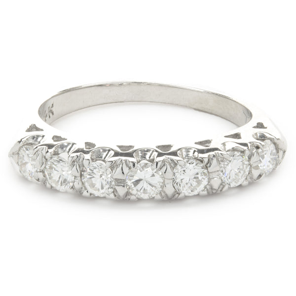 14 Karat White Gold Diamond Band