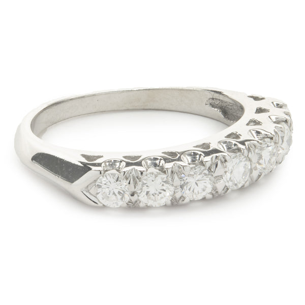 14 Karat White Gold Diamond Band