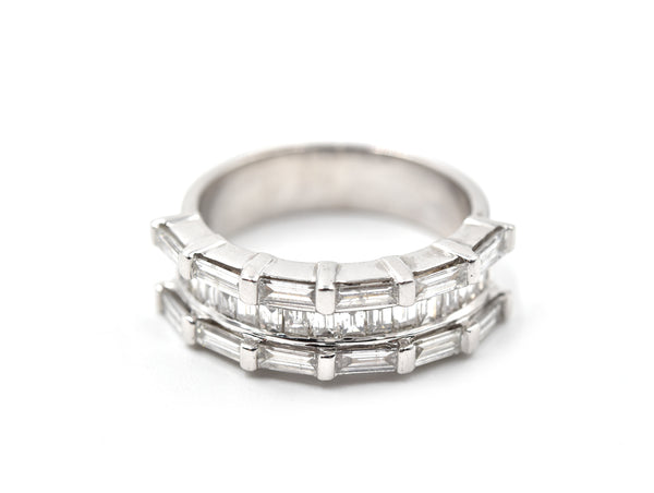 14k White Gold Diamond Band