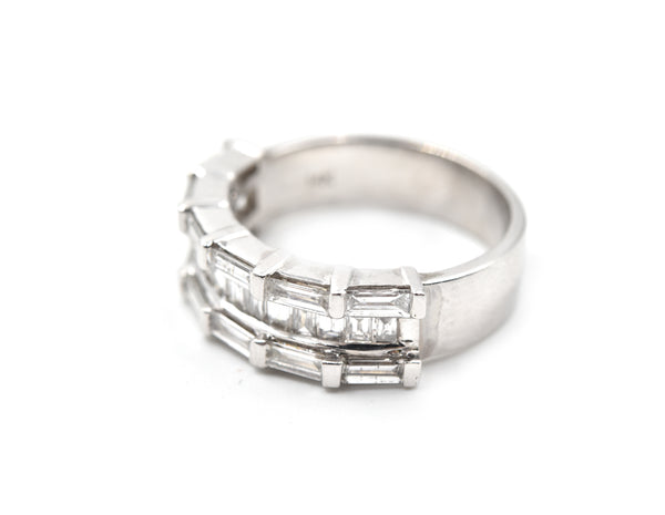 14k White Gold Diamond Band