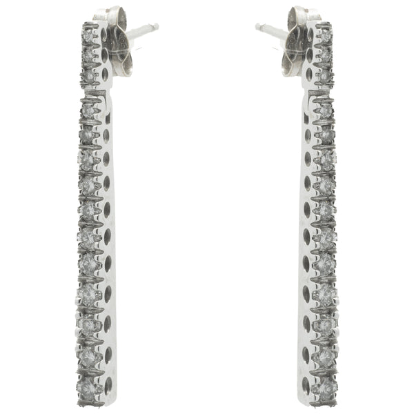 Diamond 18k White Gold Drop Earrings