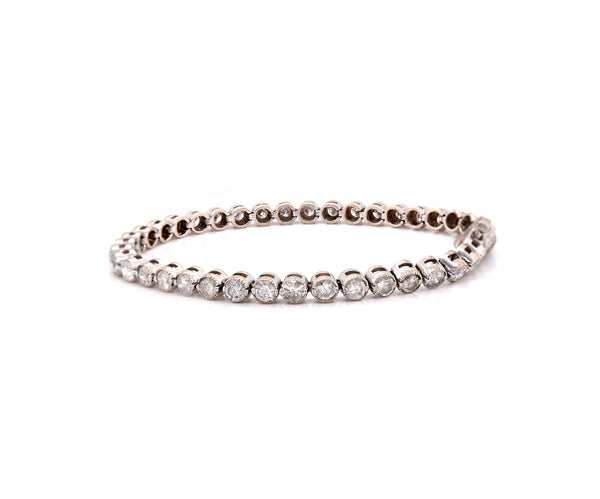 14k White Gold Diamond Tennis Bracelet