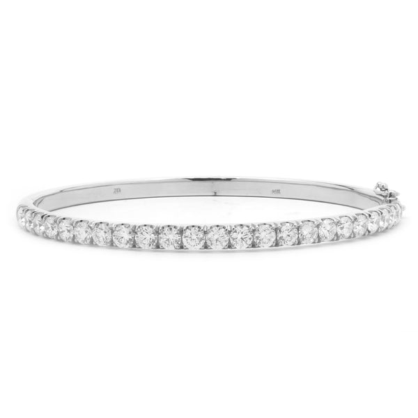 18 Karat White Gold Diamond Bangle Bracelet