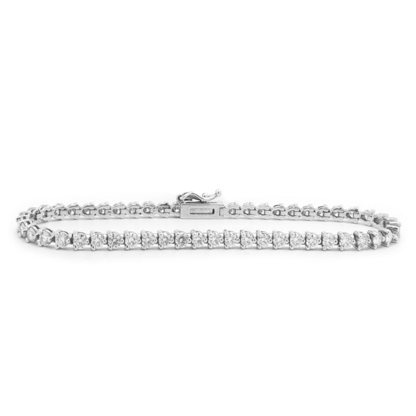 14 Karat White Gold Diamond Tennis Bracelet