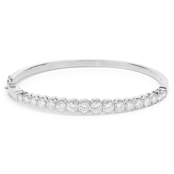 18 Karat White Gold Diamond Bangle Bracelet