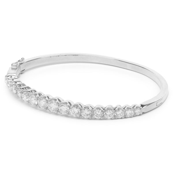 18 Karat White Gold Diamond Bangle Bracelet