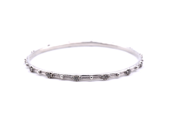 Armenta Sterling Silver Diamond Bangle Bracelet