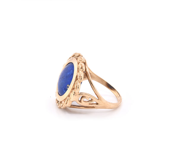 10k Yellow Gold Lapis Lazuli Ring