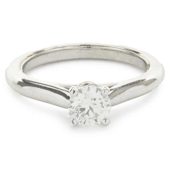 Cartier Platinum Round Brilliant Cut Diamond Engagement Ring