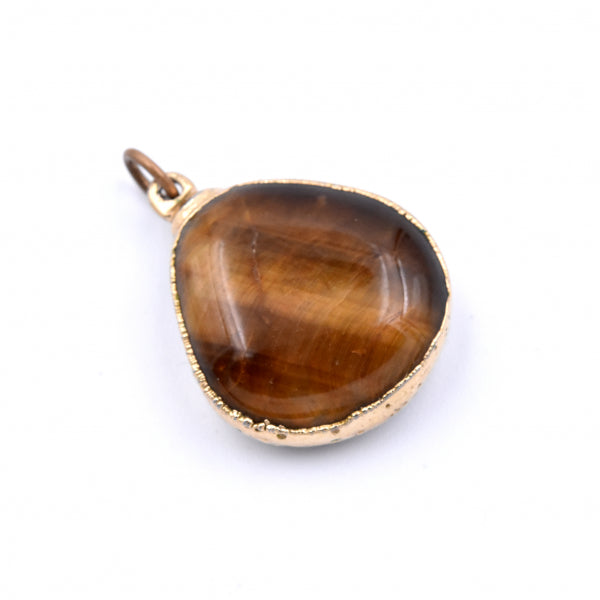 14k Yellow Gold Tiger's Eye Pendant