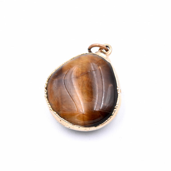 14k Yellow Gold Tiger's Eye Pendant