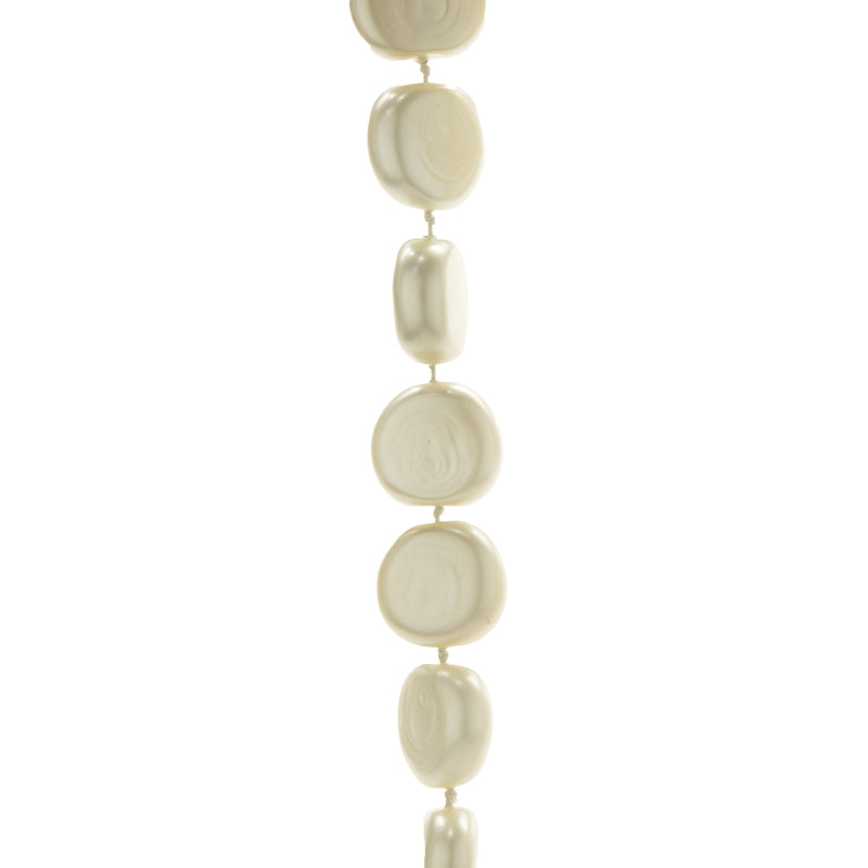 Chanel Pancake Pearl Necklace with Pearl Lariat