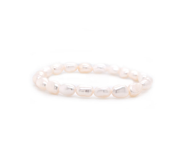 Freshwater Cultured Potato Pearl Stretch Bracelet