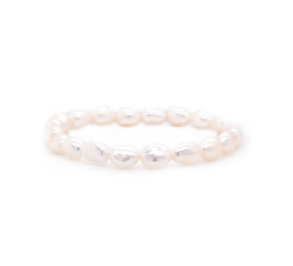 Freshwater Cultured Potato Pearl Stretch Bracelet