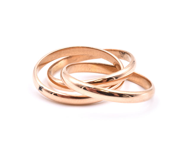 18 Karat Yellow Gold Rolling Ring