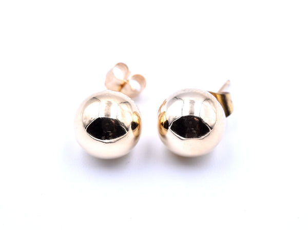 14k Yellow Gold Ball Stud Earrings