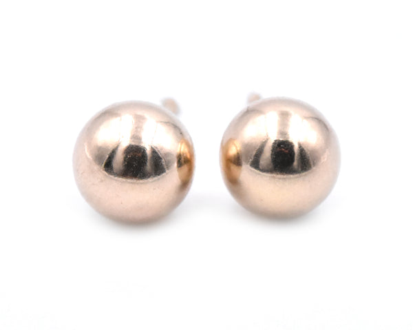 14k Yellow Gold Ball Stud Earrings